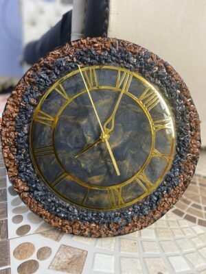 Resin Black Wall Clock